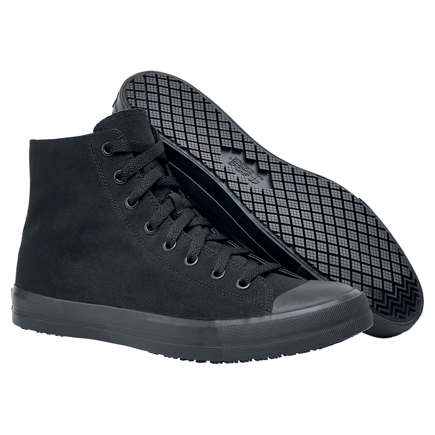 Pembroke, Men'S, Women'S, Unisex Slip Resistant Work Shoes, Water Resistant, Black Canvas