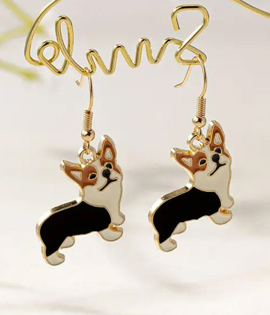 EPOXY DOG EARRING