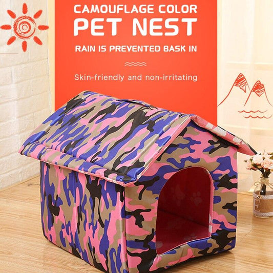 Dog House Outdoor Waterproof Pet Bed House Tent Chew Proof Indoor