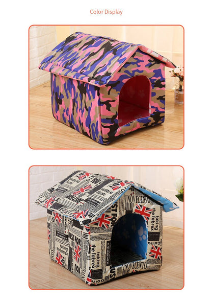 Dog House Outdoor Waterproof Pet Bed House Tent Chew Proof Indoor